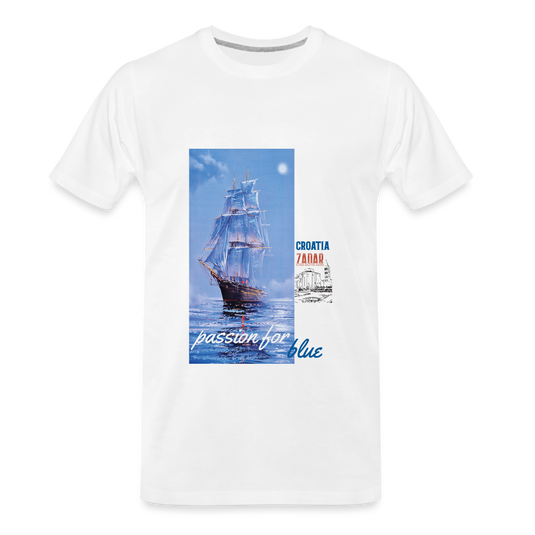Männer Premium Bio T-Shirt Passion For Blue 1 - weiß