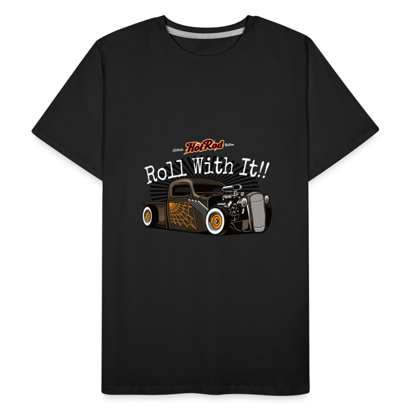 Lade das Bild in Galerie -Viewer, Männer Premium Bio T-Shirt Roll with it - Schwarz

