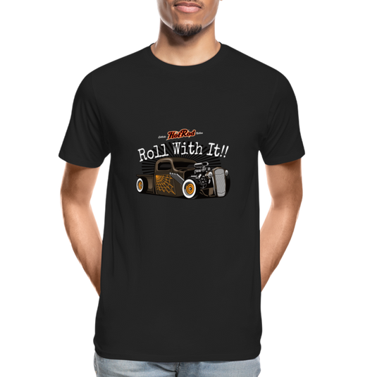 Männer Premium Bio T-Shirt Roll with it - Schwarz