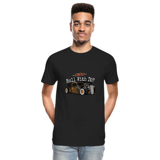 Männer Premium Bio T-Shirt Roll with it - Schwarz
