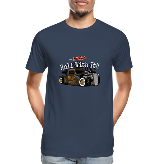 Männer Premium Bio T-Shirt Roll with it - Navy