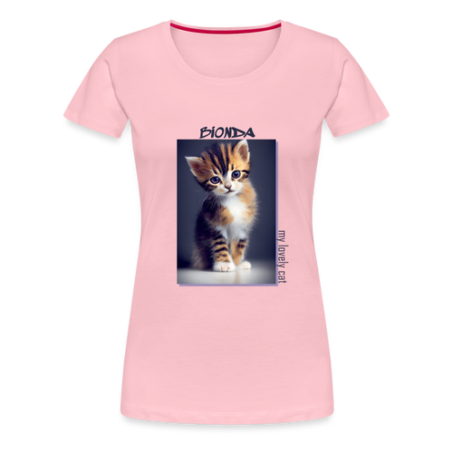 Frauen Premium T-Shirt Kätzchen Bionda Lovely Cat - Hellrosa