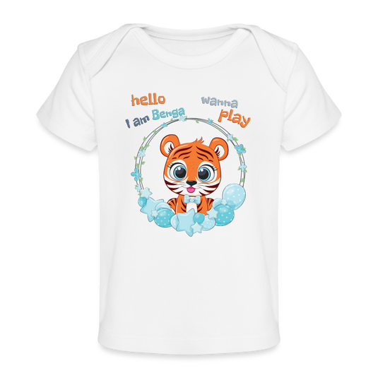 Baby Bio-T-Shirt Tiger Benga - weiß