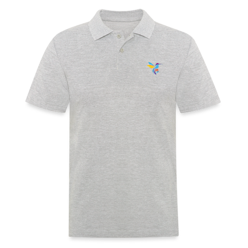 Männer Poloshirt Mirrela Passage Logo Original klein - Grau meliert