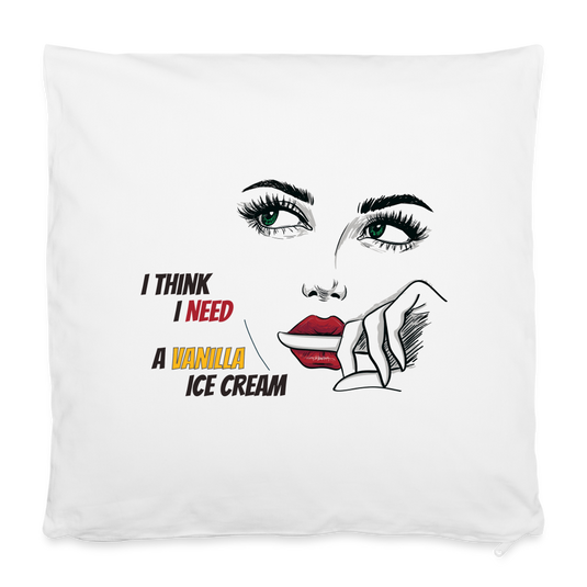 Kissenbezug 40 x 40 cm Vanilla Ice Cream - weiß