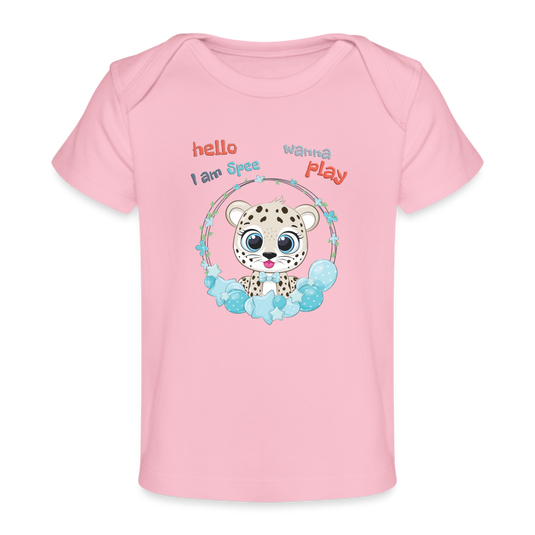 Baby Bio-T-Shirt Leopard Spee - Hellrosa