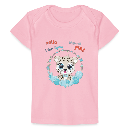 Baby Bio-T-Shirt Leopard Spee - Hellrosa