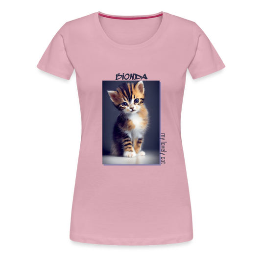 Frauen Premium T-Shirt Kätzchen Bionda Lovely Cat - Hellrosa