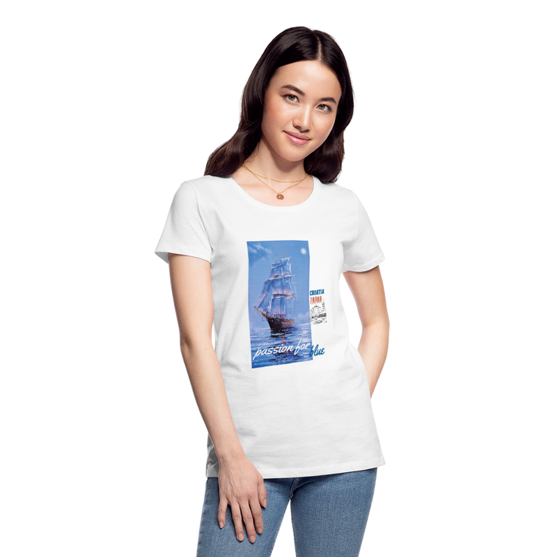 Lade das Bild in Galerie -Viewer, Frauen Premium Bio T-Shirt Passion for Blue 1 - Weiß
