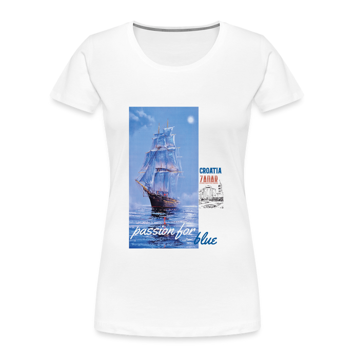 Frauen Premium Bio T-Shirt Passion for Blue 1 - Weiß