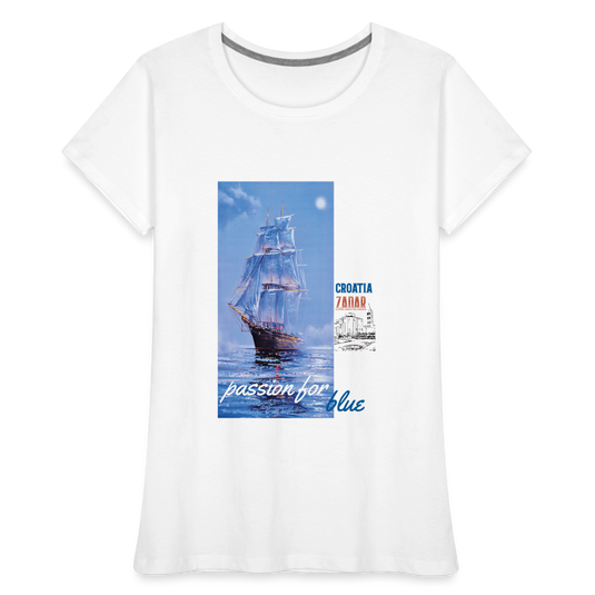 Frauen Premium Bio T-Shirt Passion for Blue 1 - Weiß