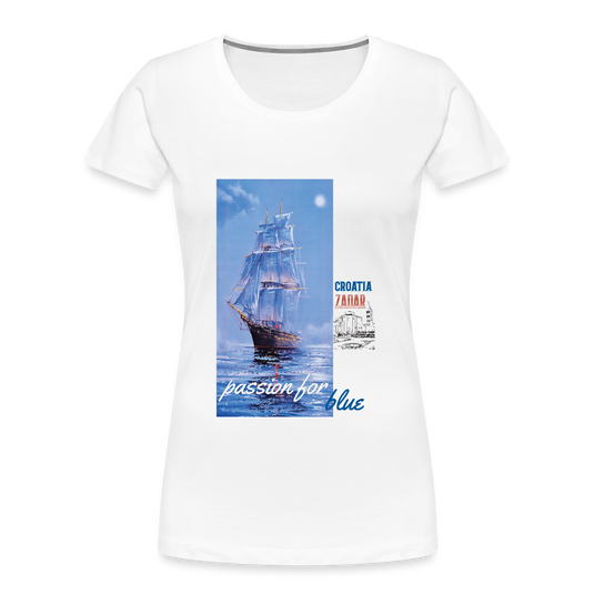 Frauen Premium Bio T-Shirt Passion for Blue 1 - Weiß