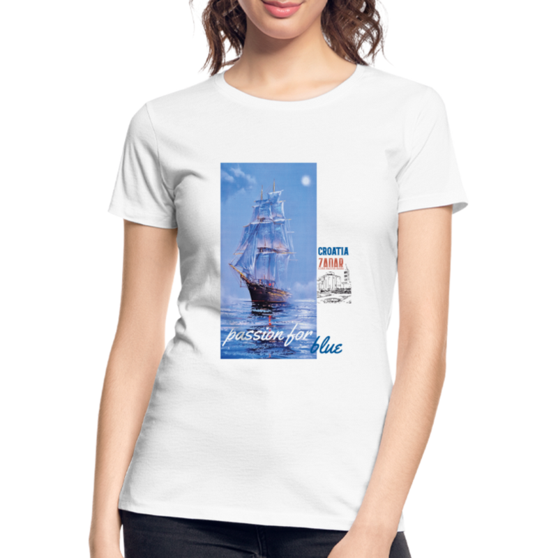 Lade das Bild in Galerie -Viewer, Frauen Premium Bio T-Shirt Passion for Blue 1 - Weiß
