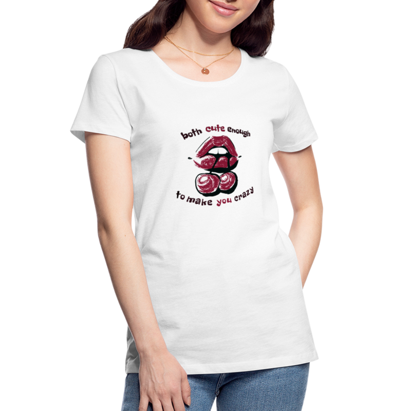 Lade das Bild in Galerie -Viewer, Frauen Premium Bio T-Shirt Make you crazy weiß - Weiß
