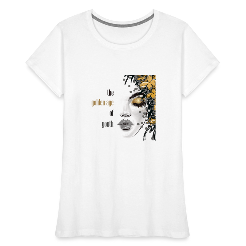 Lade das Bild in Galerie -Viewer, Frauen Premium Bio T-Shirt Golden Age Transparent - Weiß
